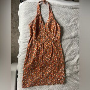 Vintage Ralph Lauren Floral Halter Neck Dress